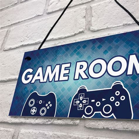 Games Room Bedroom Door Sign Gaming Man Cave Home Ts