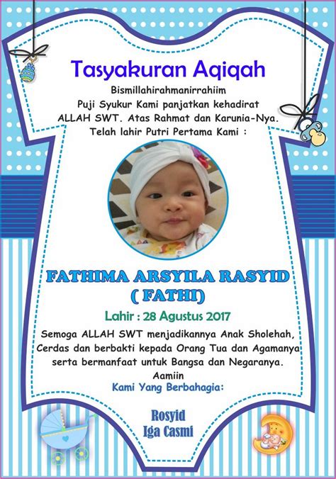 10 Download Template Kartu Ucapan Aqiqah Psd