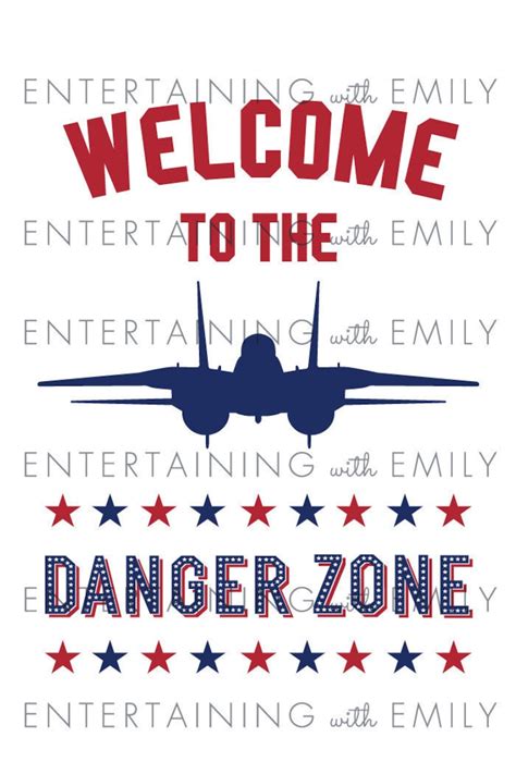 Top Gun Inspired Welcome To The Danger Zone Etsy