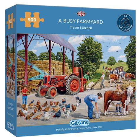 Gibsons Jigsaw Puzzle A Busy Farmyard 500 Pieces Bourne Toys
