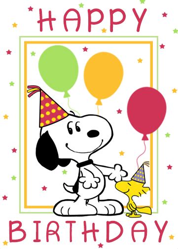 Snoopy Birthday Printables