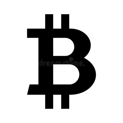 Black Bitcoin Symbol Stock Vector Illustration Of Design 103528416