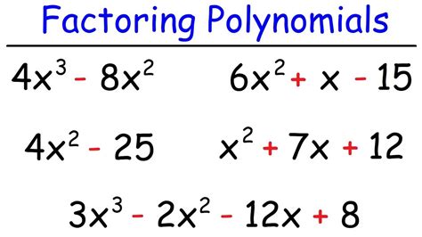 How To Factor Polynomials With 4 Terms 43 Factoring Polynomials Of