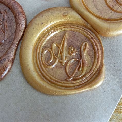Personalized 2 Initials Monogram Wax Seal Stamp Sealing Wax Wedding