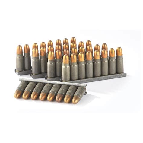 40 Rds 762x25 Tok 86 Grain Fmj Ammo With Stripper Clips Lacquered