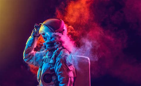 Astronaut Coloured Smoke 4k Wallpaperhd Artist Wallpapers4k