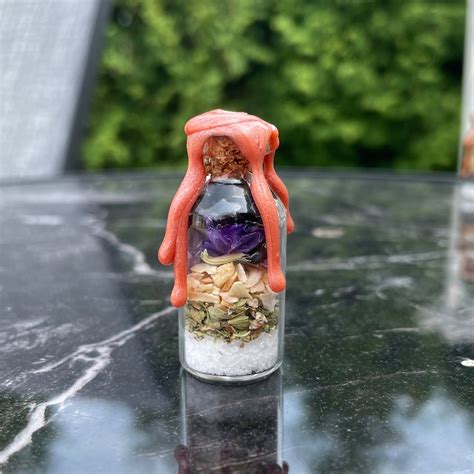 Crystal Jar Keychain Spell Bottle Miniature Handmade Goods Etsy