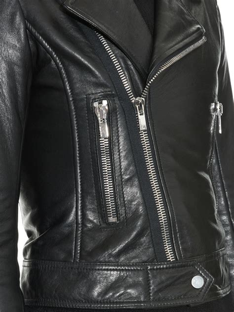 Balenciaga Classic Leather Biker Jacket In Black Lyst