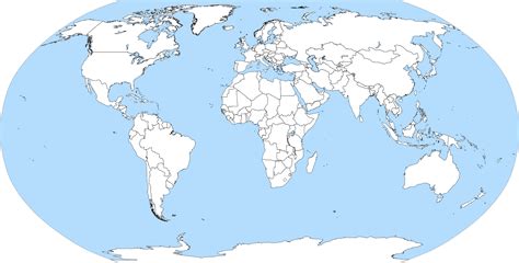 Blue World Map Png World Map Without Country Name Transparent