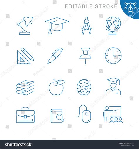 Editable Education Icons Images Stock Photos Vectors Shutterstock