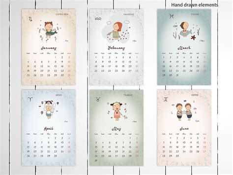 Zodiac Kids Lucky Calendar 2021 By Geni Vladi Thehungryjpeg