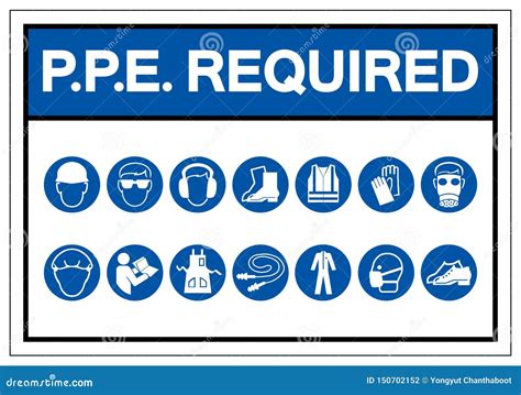 Ppe Required Symbol Sign Vector Illustration Isolate On White