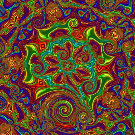 Fractal Floral Energy Art Patterns Spiral Wave Particle Timothy