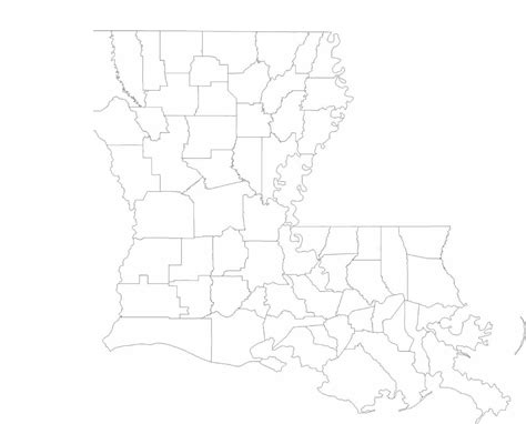 Blank Louisiana Parish Map Free Download