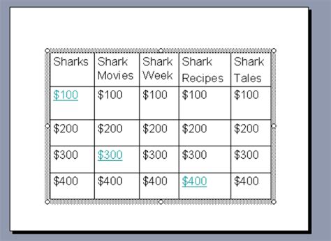 Jeopardy Template In Word And Pdf Formats