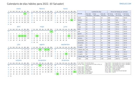 Calendario De Días Laborales Para Marzo De 2022 Con Festivos En El