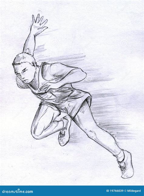 Running Athlete Woman One Line Drawing Vector Illustration