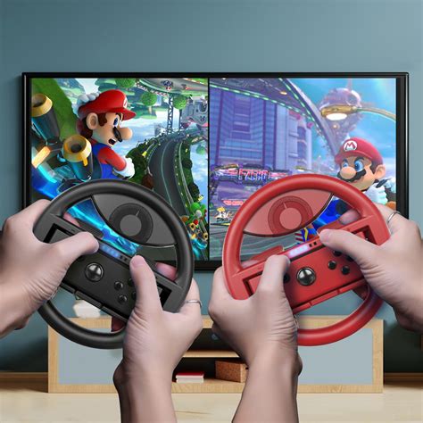 Coodio Switch Lenkrad Switch Rennlenkrad Joy Con Steuerrad Für Mario