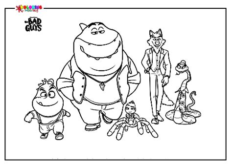 The Bad Guys And Bobs Burgers Coloring Pages Coloring Pages Only