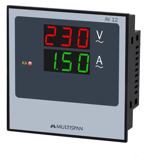 multispan electric av 12 digital panel meter for industrial dimension 96 x 96 x 42 mm w x l