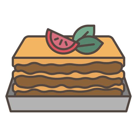 Lasagna Icon Generic Outline Color