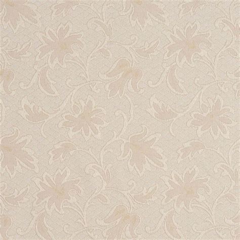E501 Ivory White Floral Jacquard Woven Upholstery Grade Fabric By The Yard