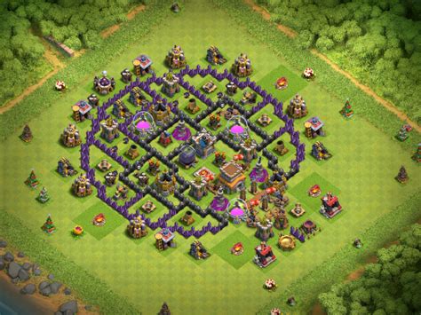 Best Town Hall 8 Base Design Layout Circle Of Doom Clash For Dummies