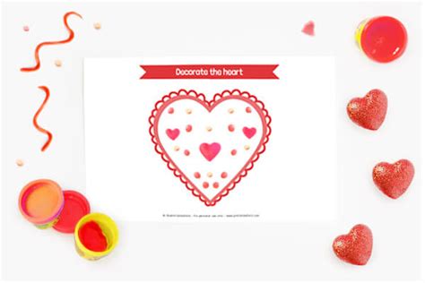 Valentines Day Play Dough Mats Free Printables The Printables Fairy