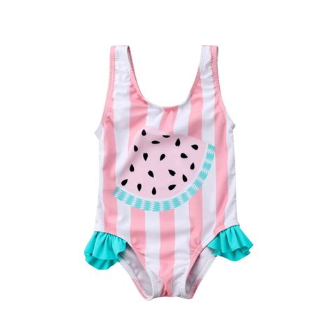 New Fashion Lovely Summer Beach Toddler Baby Girls Watermelon Swimsuit