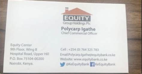 Polycarp Igathe Lands Prime Corporate Job At Equity Bank Nairobi Wire