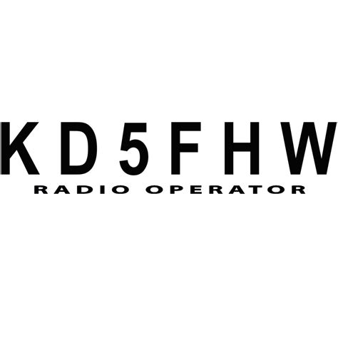 Call sign, radio operator decal. Approx 8
