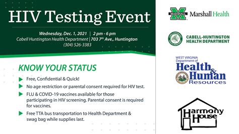 Marshall Health Coordinating Free Confidential Hiv Testing On World Aids Day Dec 1 Marshall