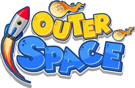 Outer Space Logo With Spaceship 3112334 Vector Art At Vecteezy
