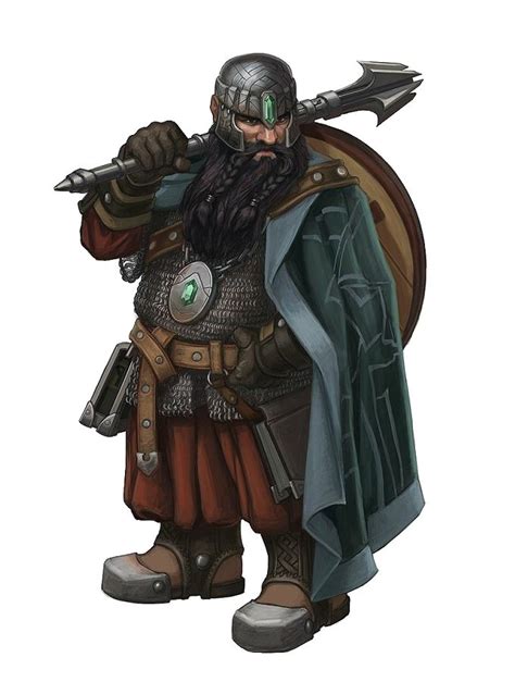 Male Dwarf Cleric With Mace Pathfinder Pfrpg Dnd Dandd 35 5th Ed D20