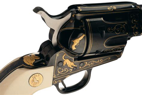 Angelo Bee Signed Gold Inlaid Second Generation Colt Single Action Army