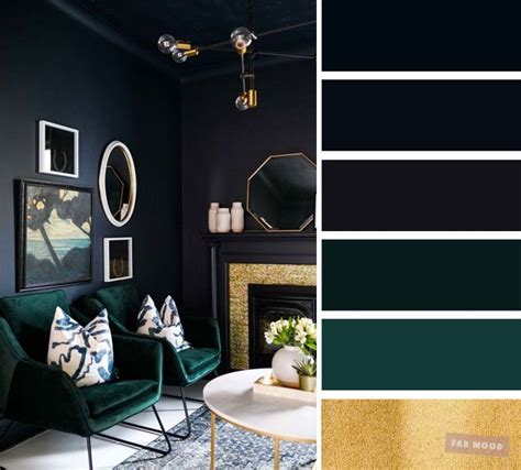 The Best Living Room Color Schemes Dark Blue Dark Green Gold And