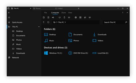 Windows 10 Concept File Explorer Dark Theme By Innocentdalek876 On