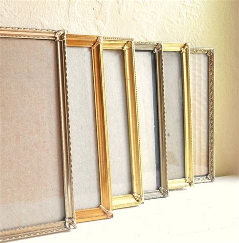 Vintage Gold Metal Filigree Picture Frames 5x7 With Glass Etsy
