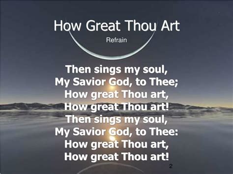 Ppt How Great Thou Art Powerpoint Presentation Free Download Id