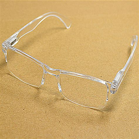 Men Women White Clear Rimless Resin Presbyopia Reader Eyeglasses