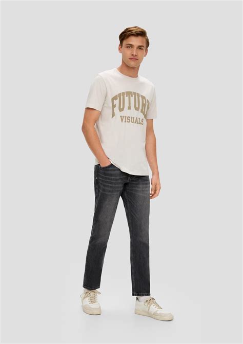 Jeans Pete Regular Fit Mid Rise Straight Leg Anthrazit Soliver