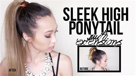 Sleek High Ponytail Tutorial With Extensions Youtube