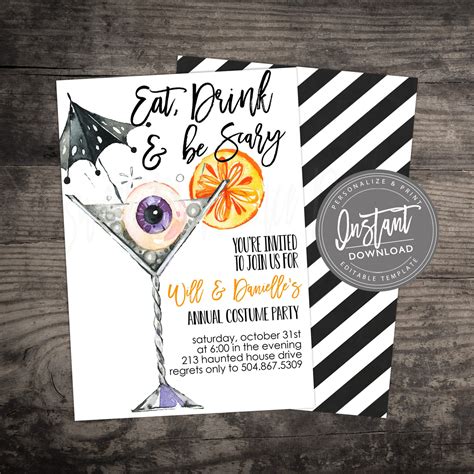 Free Printable Halloween Costume Party Invitations Printable Templates By Nora