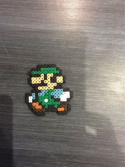 Luigi Super Mario Perler Bead Sprite Pixel Art Bit Perle Repasser