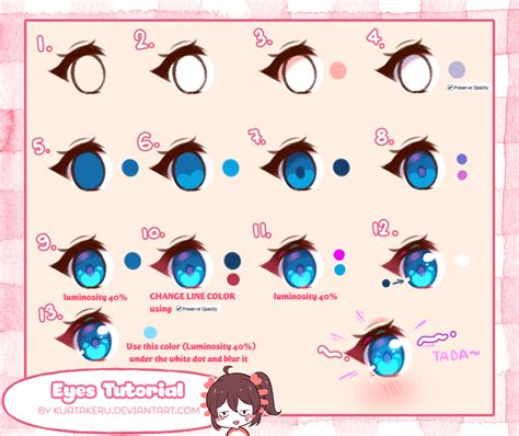Tutorial Eyes Coloring By K U A On Deviantart Eye Drawing Anime