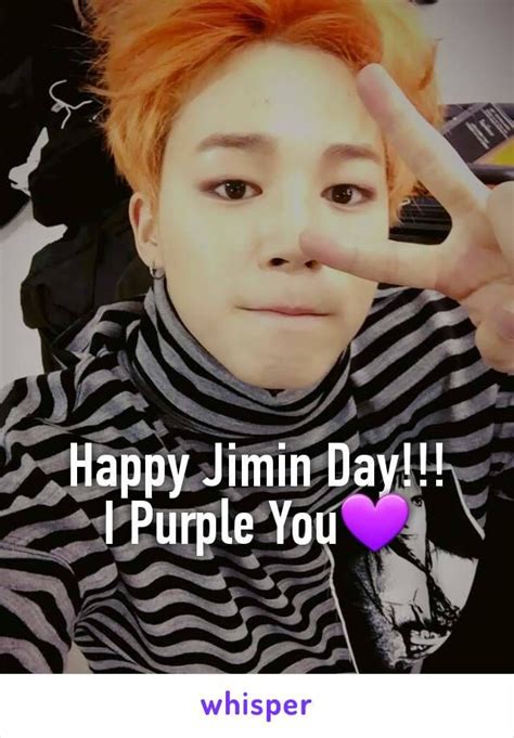 Happy Jimin Day I Purple You💜 Jimin Park Jimin Bts Picture Cloud