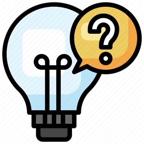 Light Bulb Idea Curiosity Question Mark Knowledge Icon Download