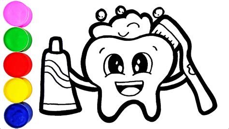 Ex trahere „herausziehen) ist in der zahnmedizin die entfernung eines zahnes, ohne dass ein größerer schnitt vonnöten ist. Zahn Zeichnen und Malen für Kinder Farben Lernen auf ...