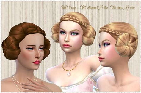 Mythical Dreams Sims 4 Hair Medieval Side Buns