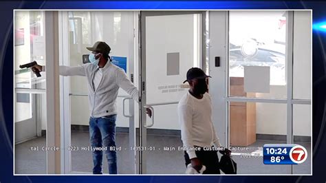 Surveillance released of armed Hollywood bank robbery - WSVN 7News